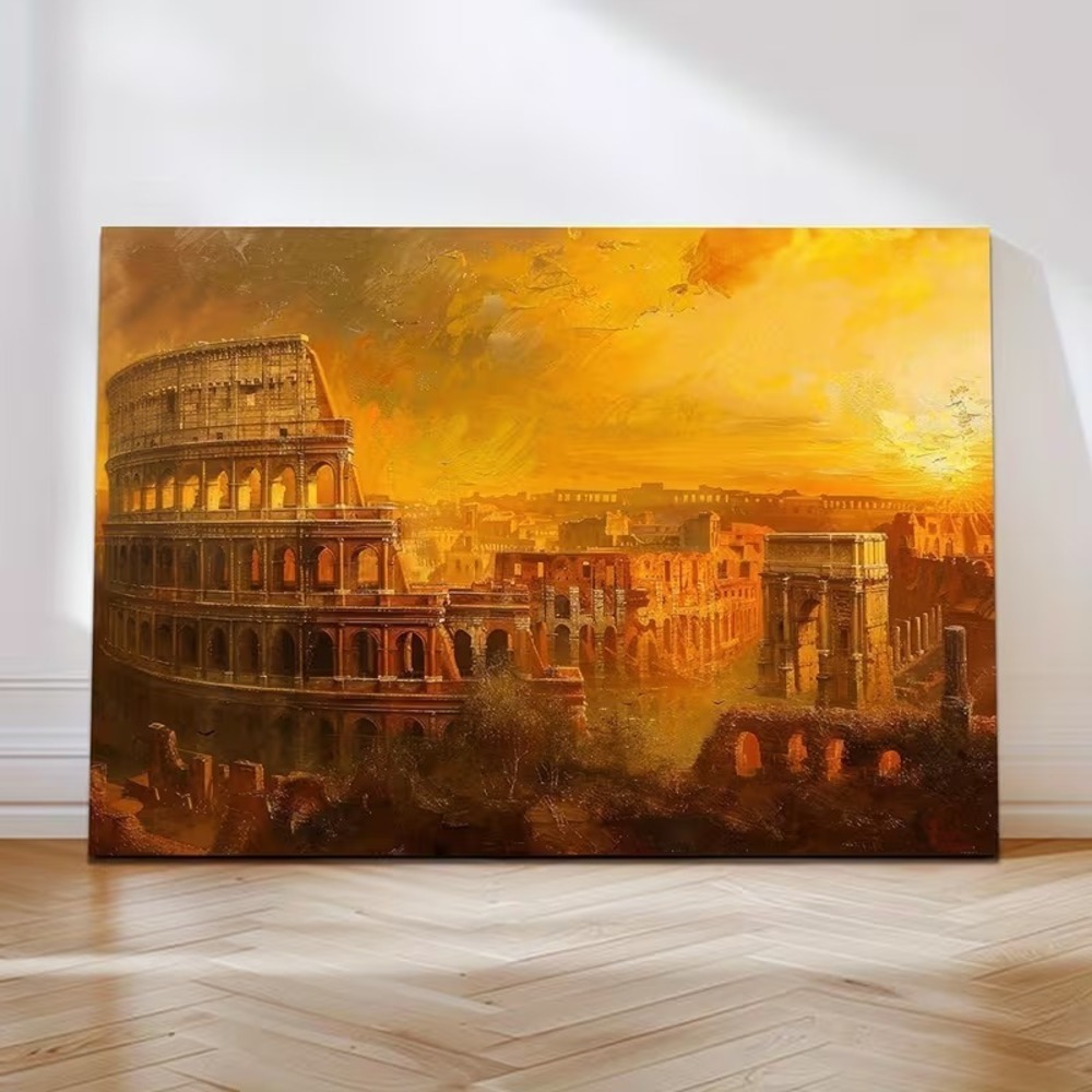 Rome, Italy canvas 32 x 24 wall decor WOODEN FRAME ART huge